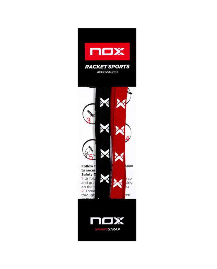 Laccetto Nox SMARTSTRAP Pack x2 Nero e Rosso