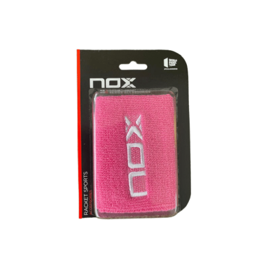NOX Muñequera Rosa Blanco Logo 2 piezas NOX Muñequera Rosa Blanco Logo 2 piezas