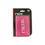 NOX Muñequera Rosa Blanco Logo 2 piezas