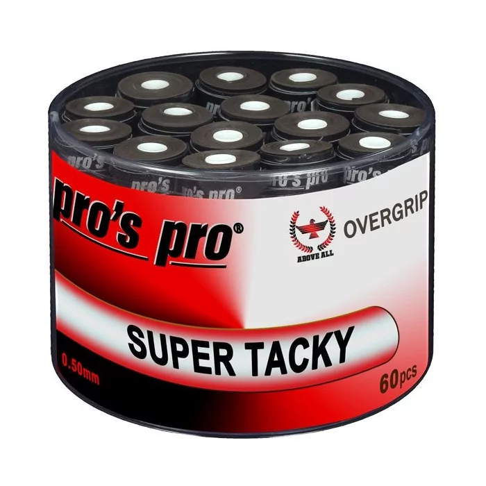 Pro'sPro Super Tacky Overgrips 60pz BLACK 0,50mm Pro'sPro Super Tacky Overgrips 60pz BLACK 0,50mm