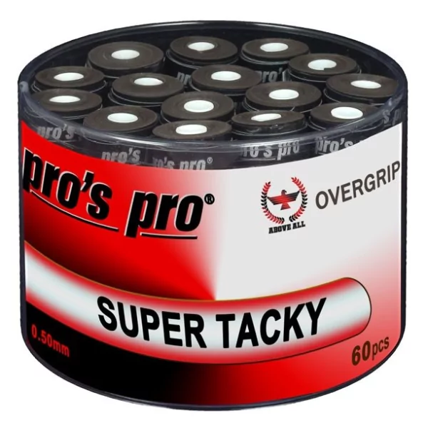 Pro'sPro Super Tacky Overgrips 60pz BLACK 0,50mm Pro'sPro Super Tacky Overgrips 60pz BLACK 0,50mm