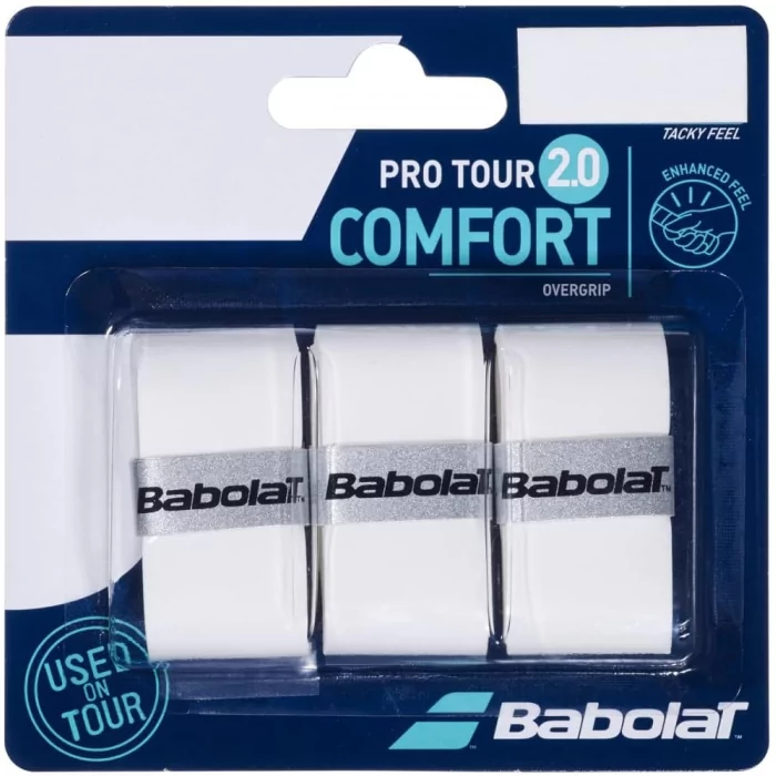 Overgrip Pro Tour 2.0 White 3pz|Grip e Overgrip|Babolat Overgrip Pro Tour 2.0 White 3pz|Grip e Overgrip|Babolat