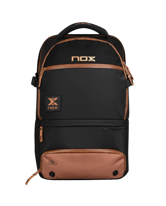 Mochila negra y marrón Nox Luxury Open Series