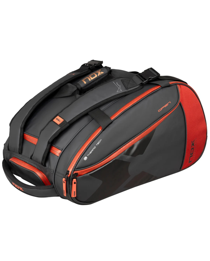 Bolsa de pádel Nox Luxury Open Series negra/roja