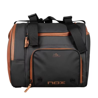 Bolsa de pádel Nox Luxury Open Series negra/marrón Bolsa de pádel Nox Luxury Open Series negra/marrón