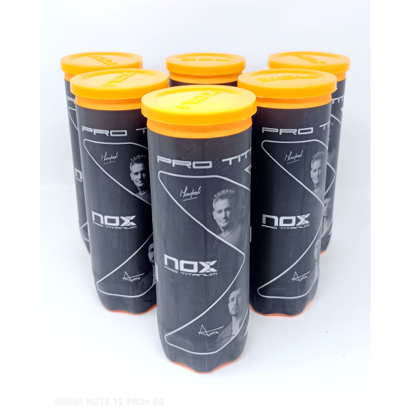 Pádel NOX 6 Tubi Palline Pro Titanio Pádel NOX 6 Tubi Palline Pro Titanio