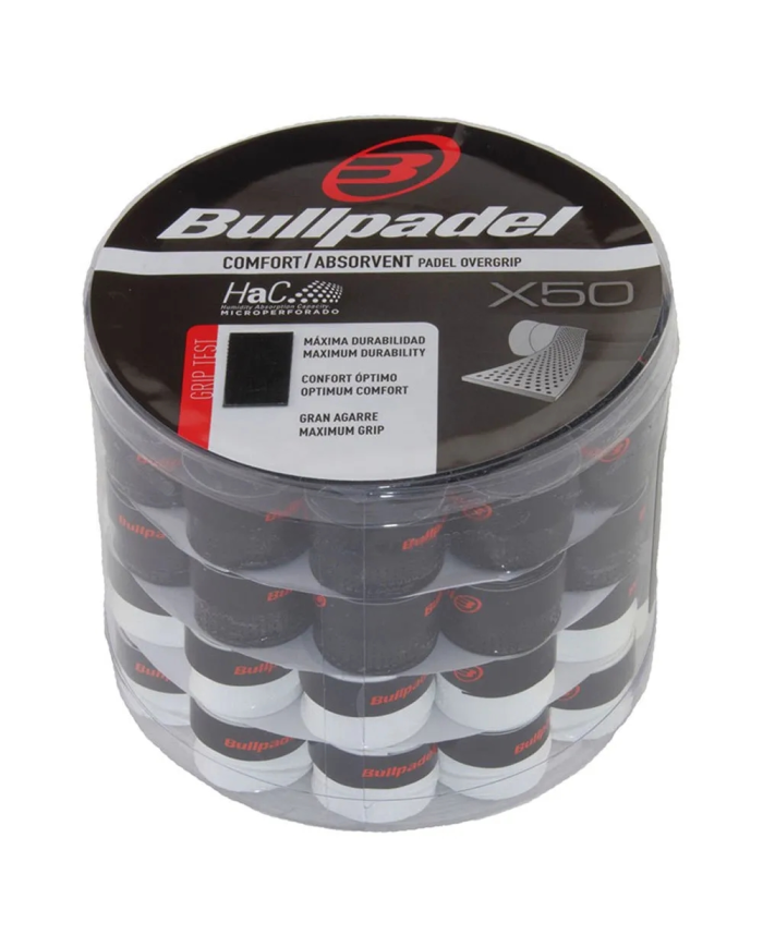 Overgrips Bullpadel GB-1201 Box 50 Black/White