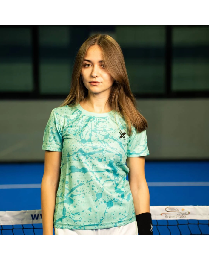 Tenax T-shirt Painted Green Donna