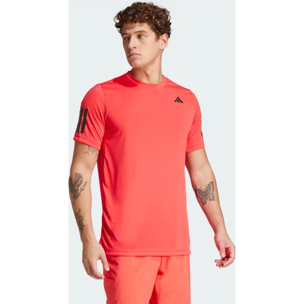 Adidas T-Shirt Club 3-Stripes Red Adidas T-Shirt Club 3-Stripes Red