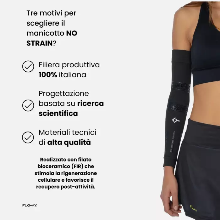 Fasce, Berretti e Polsini Floky Manicotto NO STRAIN Black | Floky