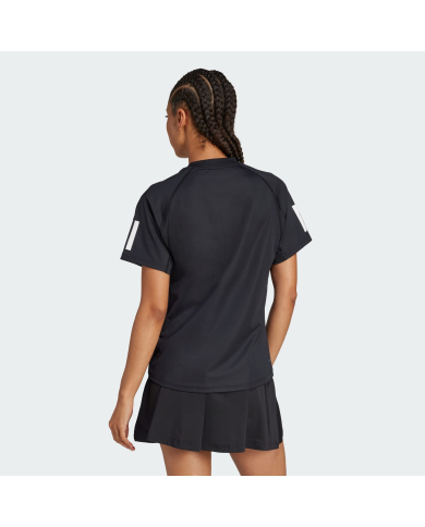 Camiseta Adidas Club Tee para mujer, color negro.