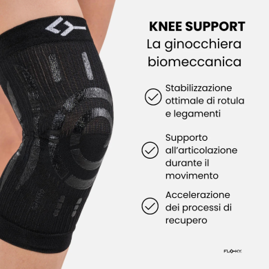 Floky Ginocchiera KNEE Support Black DX Floky Ginocchiera KNEE Support Black DX