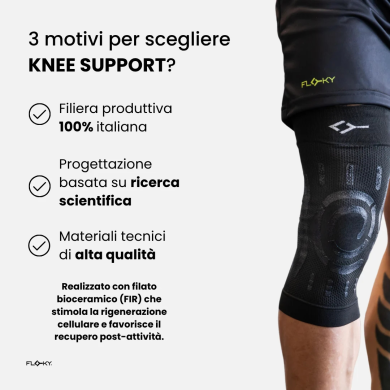 Floky Ginocchiera KNEE Support Black DX Floky Ginocchiera KNEE Support Black DX