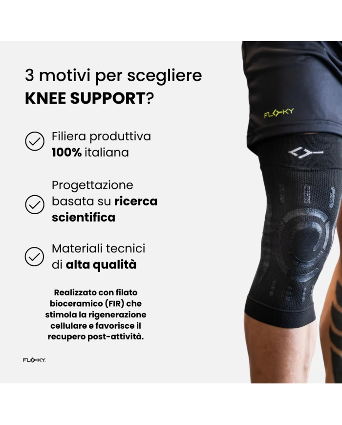 Floky Ginocchiera KNEE Support Black SX