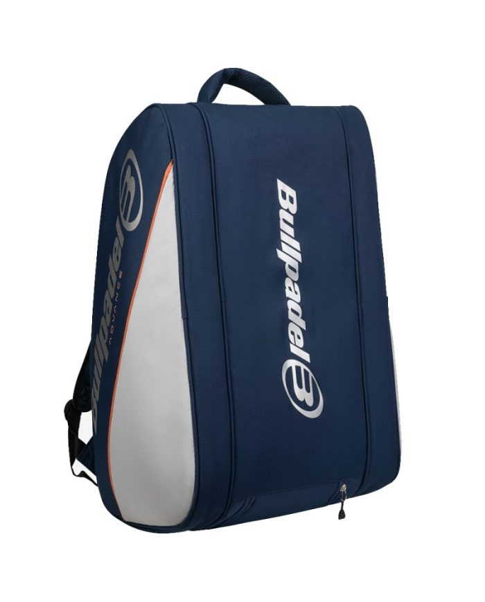 Borsa sportiva BPP26014 Advance Blu Navy di Bullpadel, zaino torace con logo bianco, maniglia superiore e spallacci.