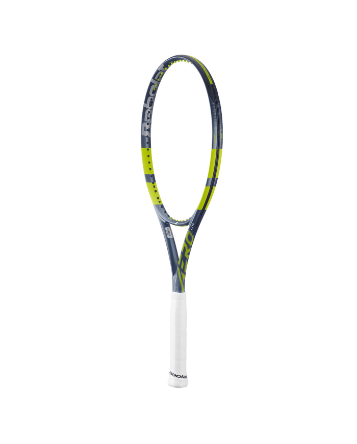 Coppia racchetta da tennis Babolat Pure Aero Lite Black/Yellow 2026 con telaio blu-nero e Impugnatura bianca, design giallo fluo