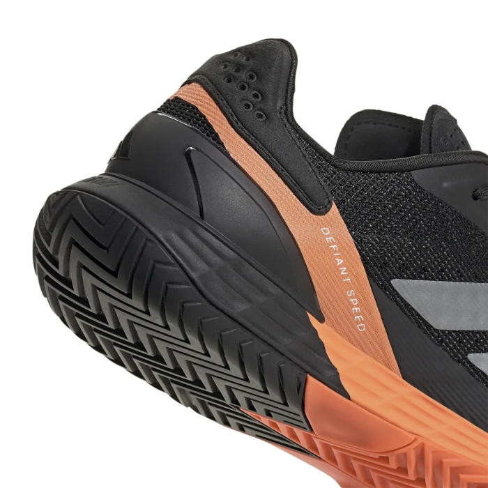 Shoes Tennis Adidas Defiant Speed 2 Black/Orange|Scarpe Padel|Adidas