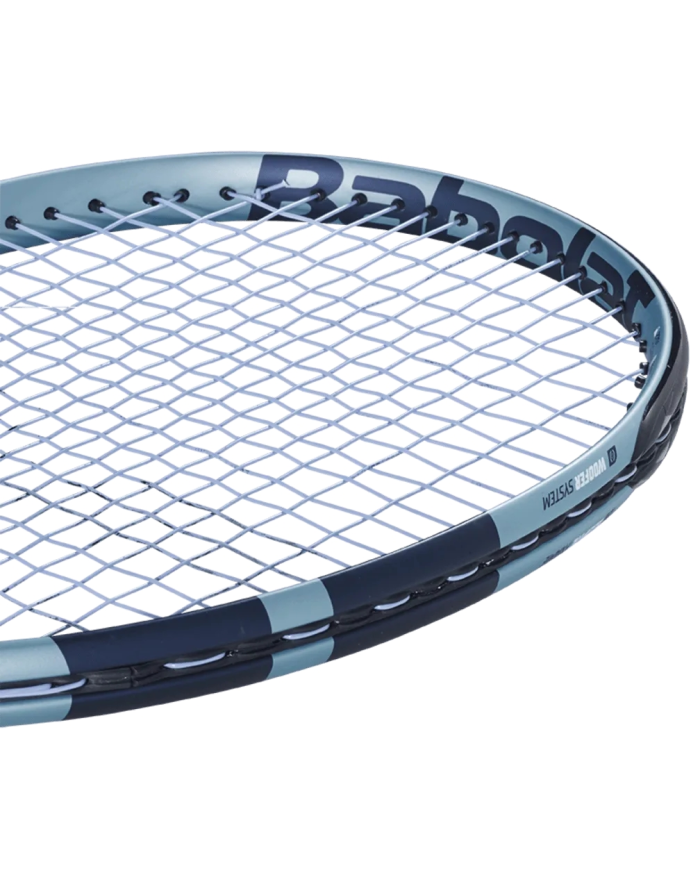 Racchetta da tennis Babolat Xplore 12M Blu, primo piano, telaio blu con corde bianche in vista