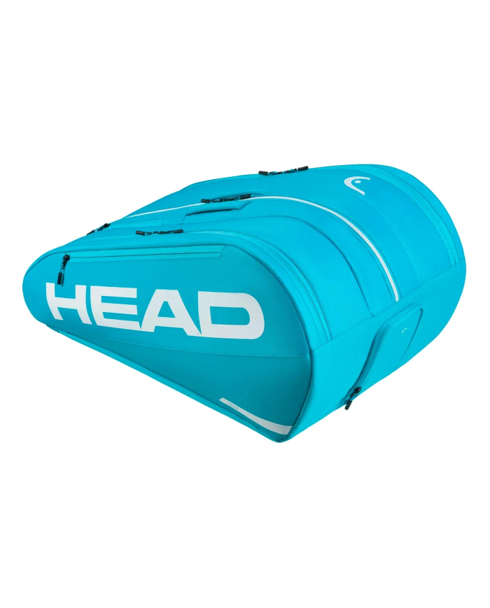 Borsa sportiva da viaggio Head Bag Tour XL Blu, grande modello rigido con zip multiple e logo bianco.