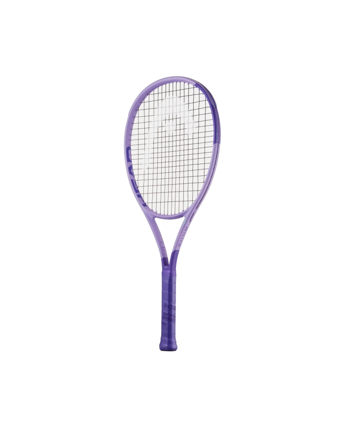 Racchetta da tennis Head Boom Jr. Alternate 2026: tela bassa con struttura viola, corde nere e grip lungo violetto.
