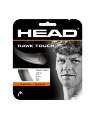 Copertura per arco stampa Head Hawk Touch Anthracite Set 12M, confezione nera con logo Head, immagine di atleta e dettagli monof