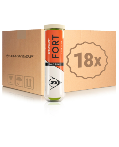 Dunlop Fort Clay Court 18 Pipes x4 - Box