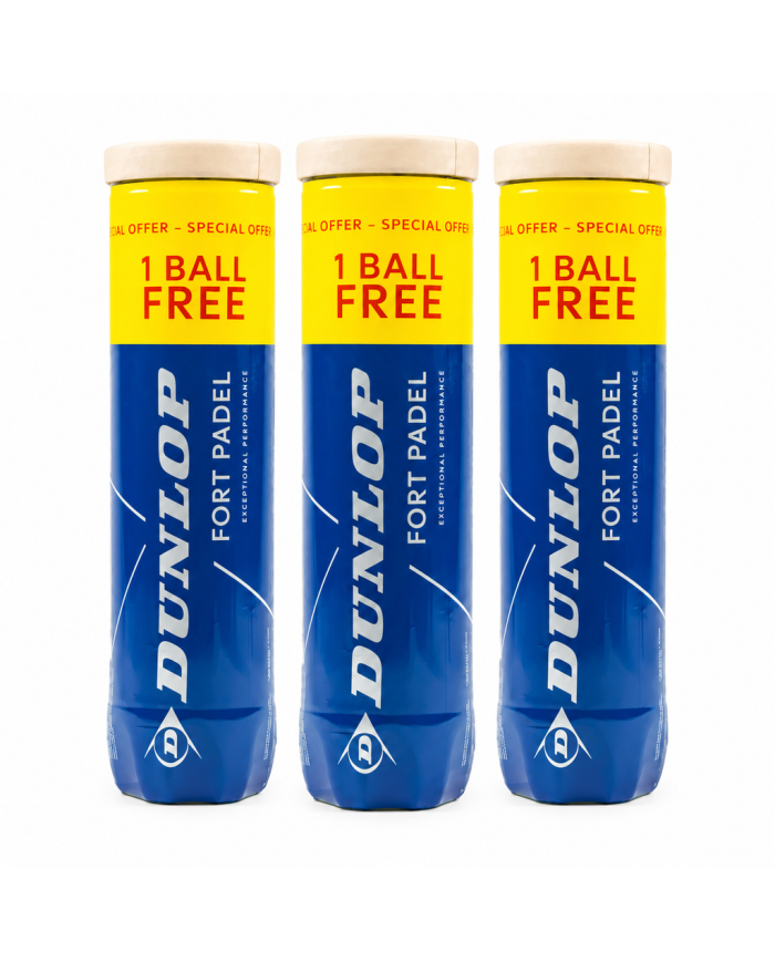 Dunlop Fort Padel x4 – Set 3 Tubi da 4 Palline|Palline Padel|Dunlop