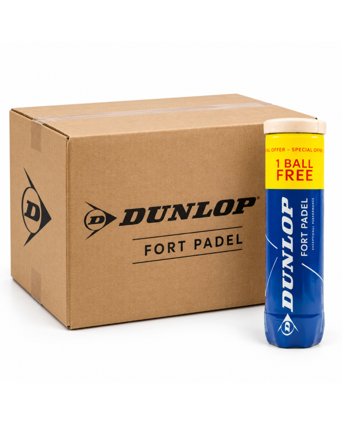 Scatola Dunlop Fort Padel 4PET – Formato 3+1|Palline Padel|Dunlop
