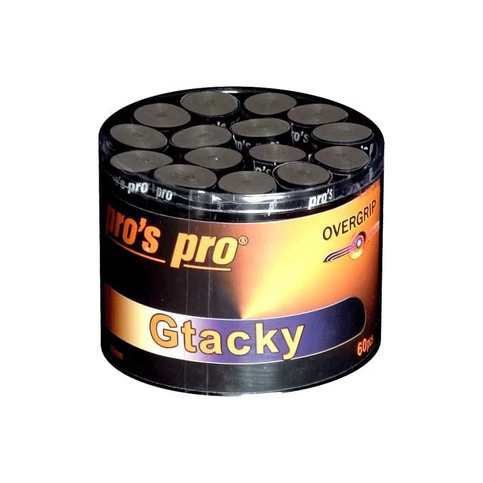 Overgrip Pros Pro GTacky Schwarz 60 Stück Overgrip Pros Pro GTacky Schwarz 60 Stück
