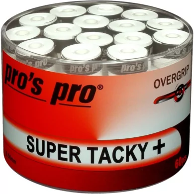 Overgrip Pro'sPro Super Tacky 60pz bianco 0,50mm Overgrip Pro'sPro Super Tacky 60pz bianco 0,50mm