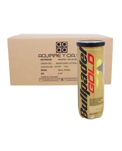 Scatola Palline Padel Bullpadel GOLD 24 TUBI Scatola Palline Padel Bullpadel GOLD 24 TUBI