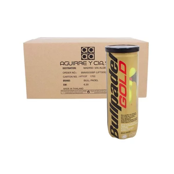 Scatola Palline Padel Bullpadel GOLD 24 TUBI Scatola Palline Padel Bullpadel GOLD 24 TUBI