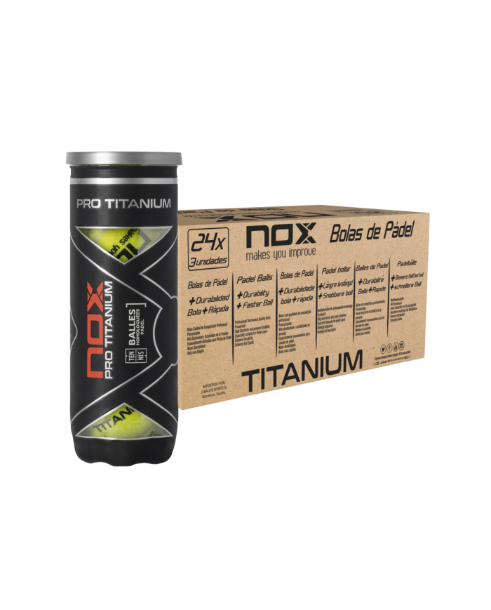 Caja de 24 pelotas de pádel NOX TITANIUM
