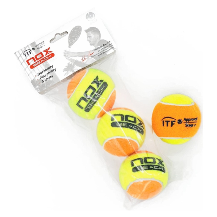 Confezione palline Beach Tennis Nox 3pz. PRO TITANIUM Confezione palline Beach Tennis Nox 3pz. PRO TITANIUM