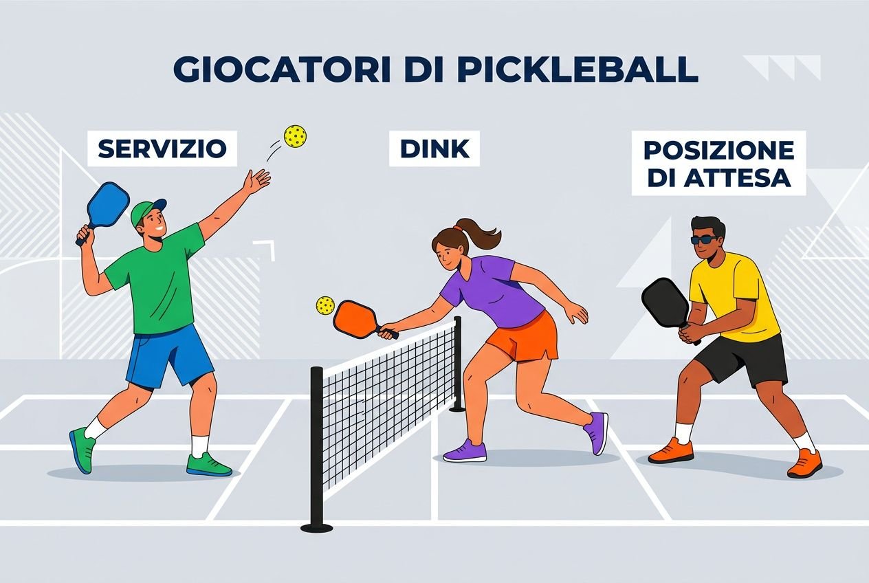 Posizioni e colpi fondamentali nel pickleball